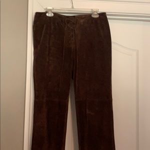 Chocolate suede pants